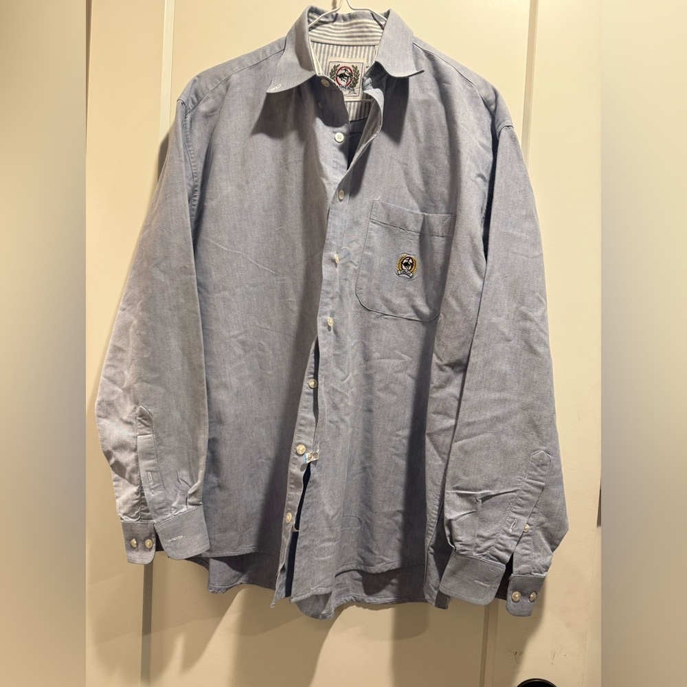 Cinch Button Up Shirt Mens Blue Western‎ Cowboy Long Sleeve Casual Size M